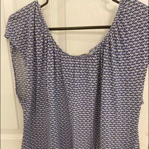 Women’s blue and white old navy top